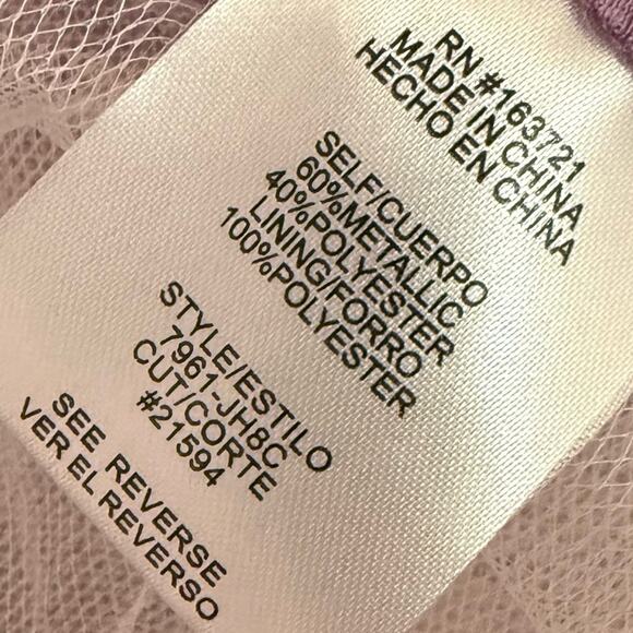 City Studios Juniors' Sleeveless Glitter Ball Gown Lavender Sz 15/16 - Picture 6 of 7